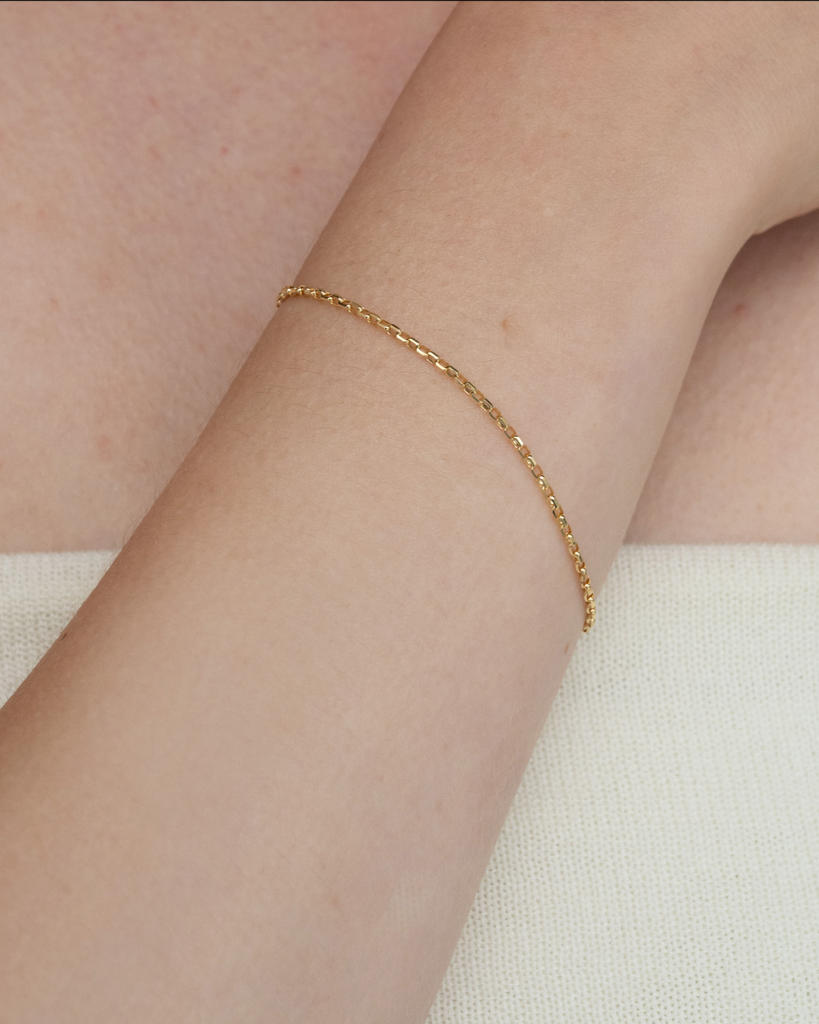 Square Chain DC Bracelet / 18K