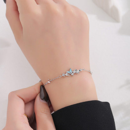 蝴蝶夜光點綴細節感手鏈手鐲款