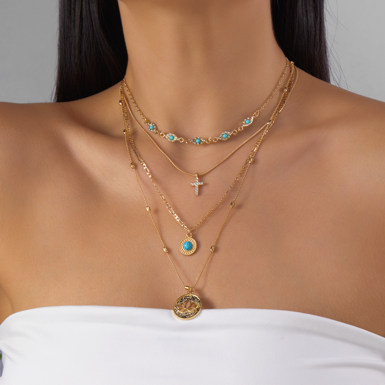 「鎏金秋序」复古双层项饰系列