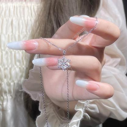 冬日雪花鋯石鎖骨鏈｜小眾氣質百搭頸鏈