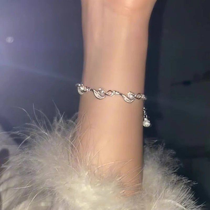 中式蘭花元素手鏈｜細緻線條小眾手飾