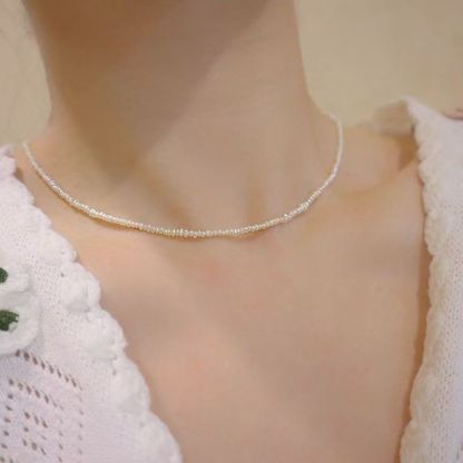 红色水滴坠锁骨项链