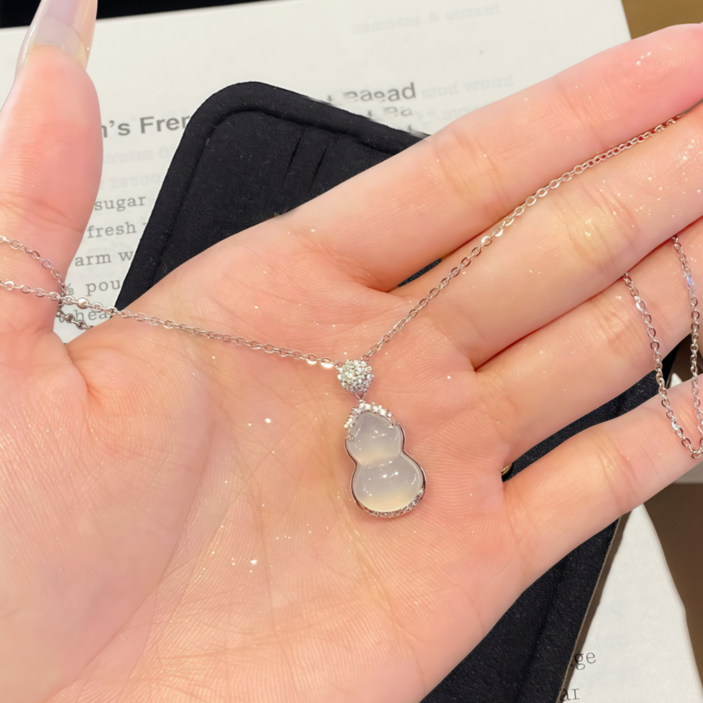 新中式白玉髓葫蘆頸鏈｜S925 銀 2025 新款小眾設計款