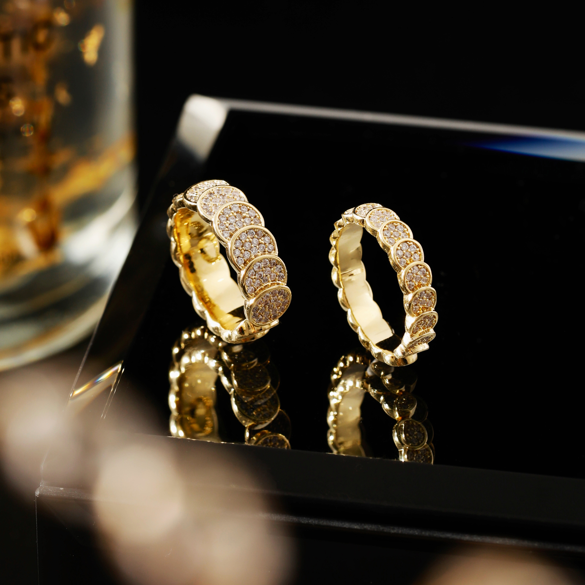 鱗片滿鑽開口指環｜2026 輕奢高級食指戒