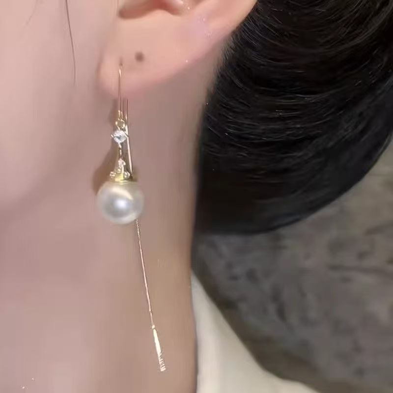 輕奢珍珠流蘇耳線｜秋冬長款氣質款