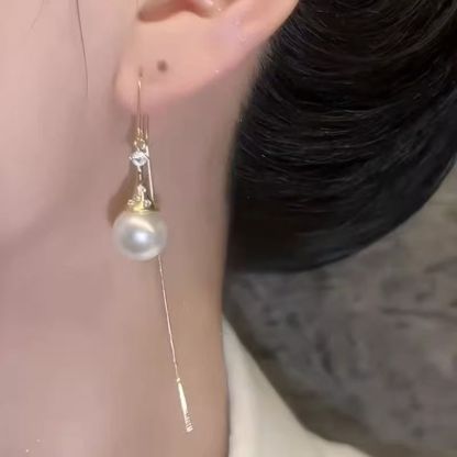 輕奢珍珠流蘇耳線｜秋冬長款氣質款