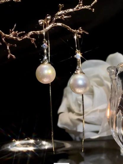 輕奢珍珠流蘇耳線｜秋冬長款氣質款