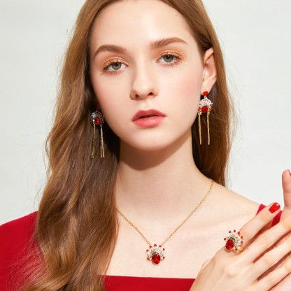 京劇臉譜流蘇耳環｜國潮輕奢復古