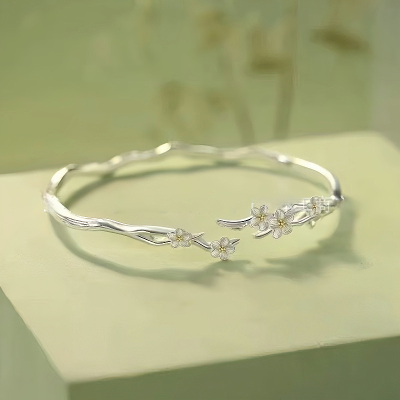 莫离茉莉花开口手环 新中式文艺轻奢款