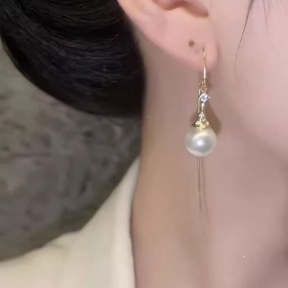 輕奢珍珠流蘇耳線｜秋冬長款氣質款