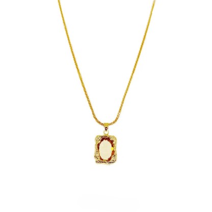 法式復古幾何墜項鍊｜簡約秋冬百搭毛衣鏈