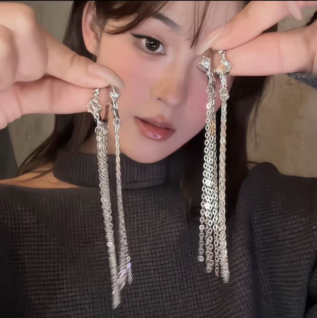 仙女系流蘇耳夾｜流光搖曳・約會必備