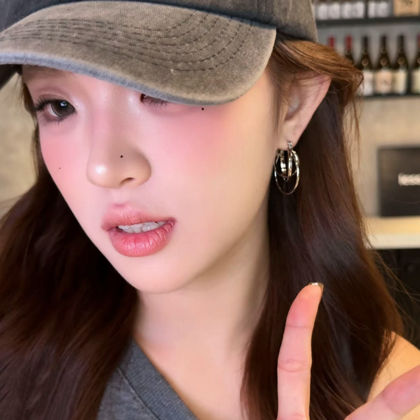 銀色三圈交叉耳扣｜通勤首選立體簡約款