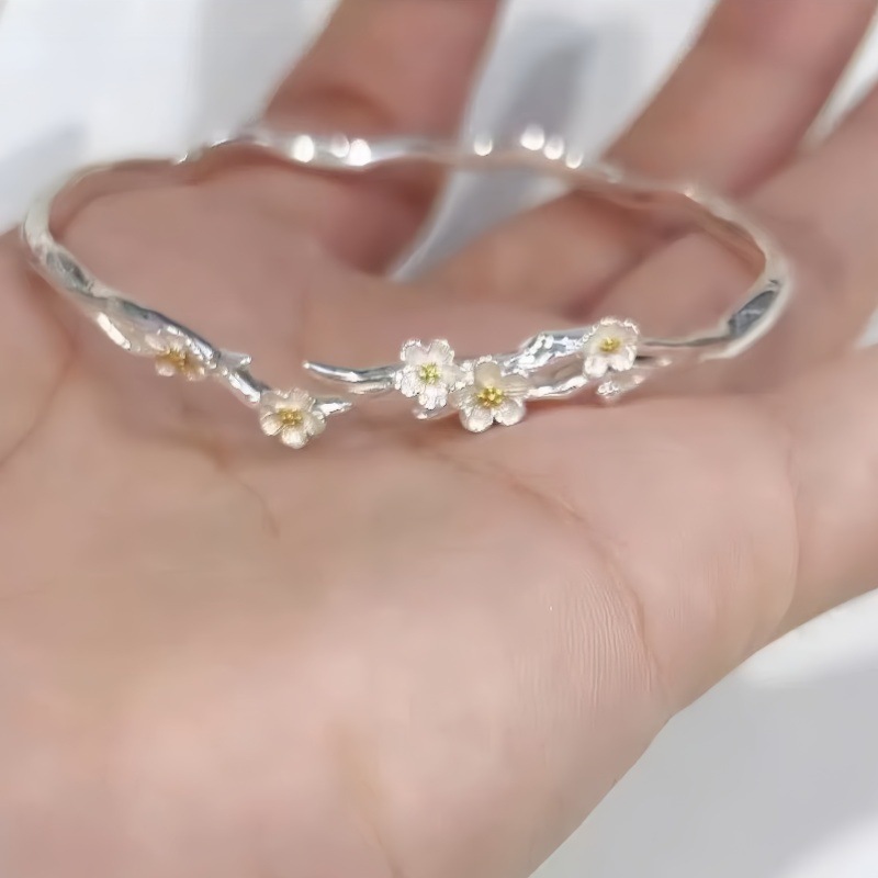 莫离茉莉花开口手环 新中式文艺轻奢款