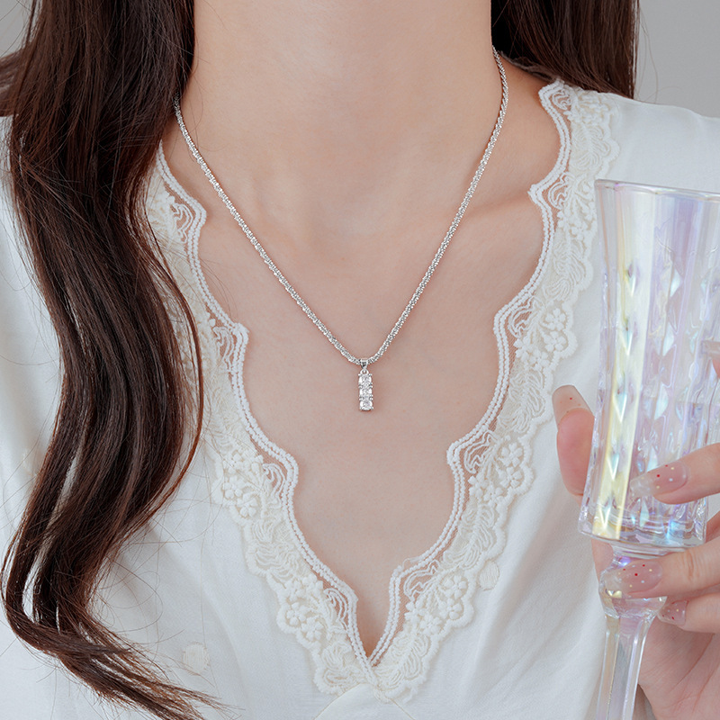 滿天星三鑽項鍊｜2026 新款時尚輕奢鎖骨鏈