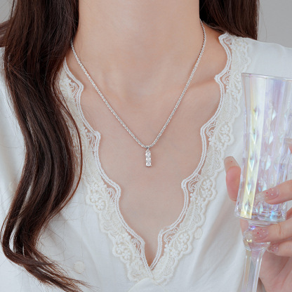 滿天星三鑽項鍊｜2026 新款時尚輕奢鎖骨鏈