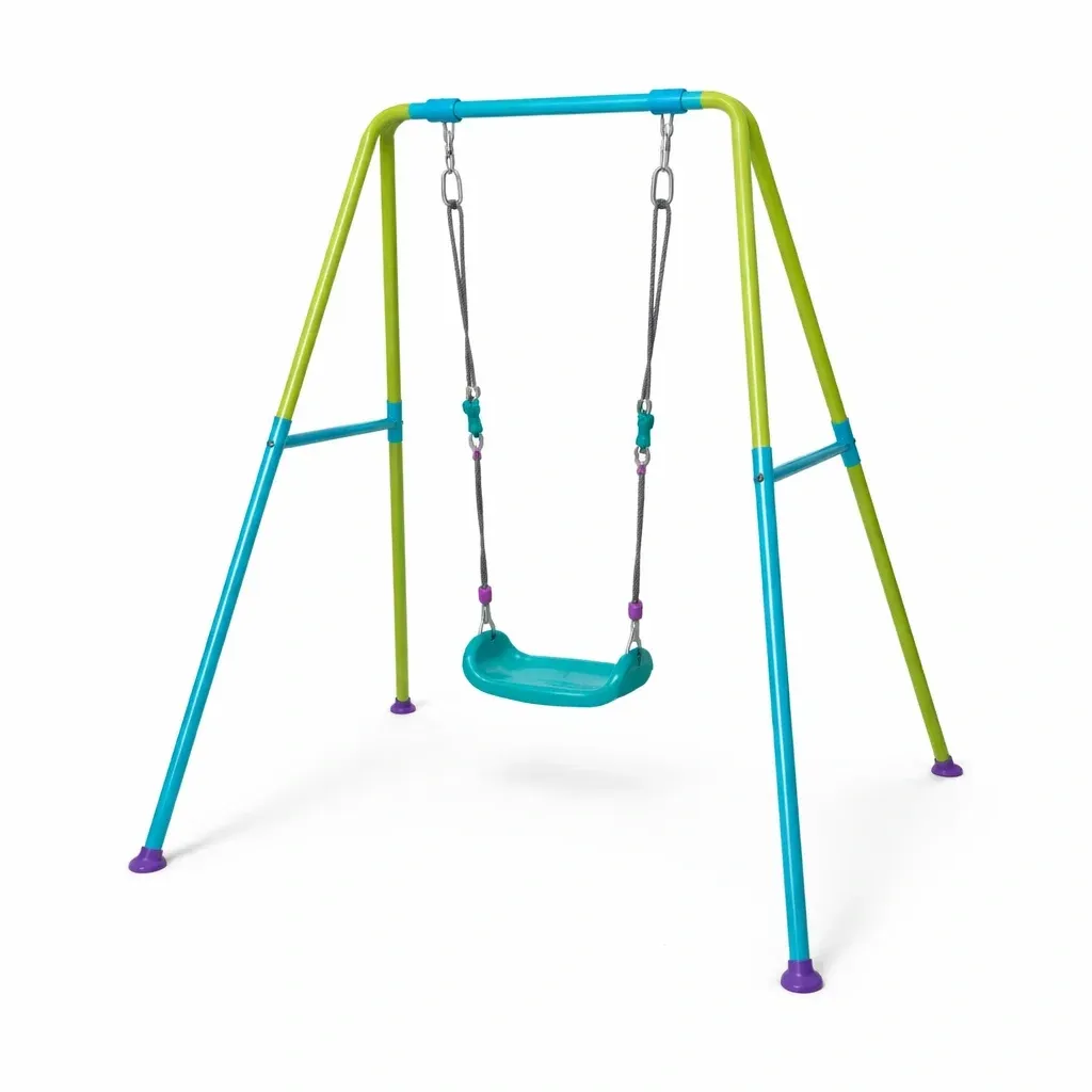 Outdoor Swing Children's Outdoor with Steel Frame Plastic Seat-MOBEXIMO
