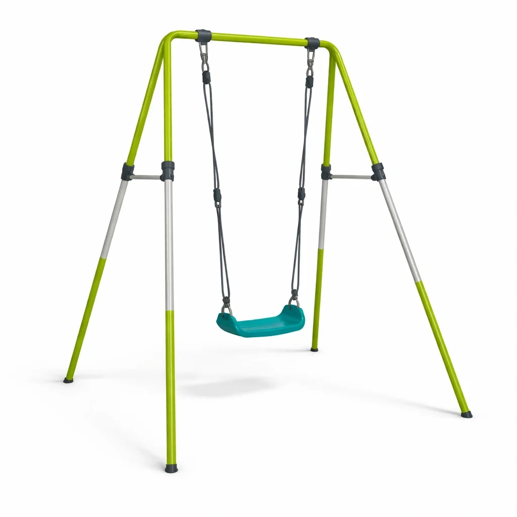 Outdoor Swing Outdoor Steel Frame for Kids Green and Teal-MOBEXIMO