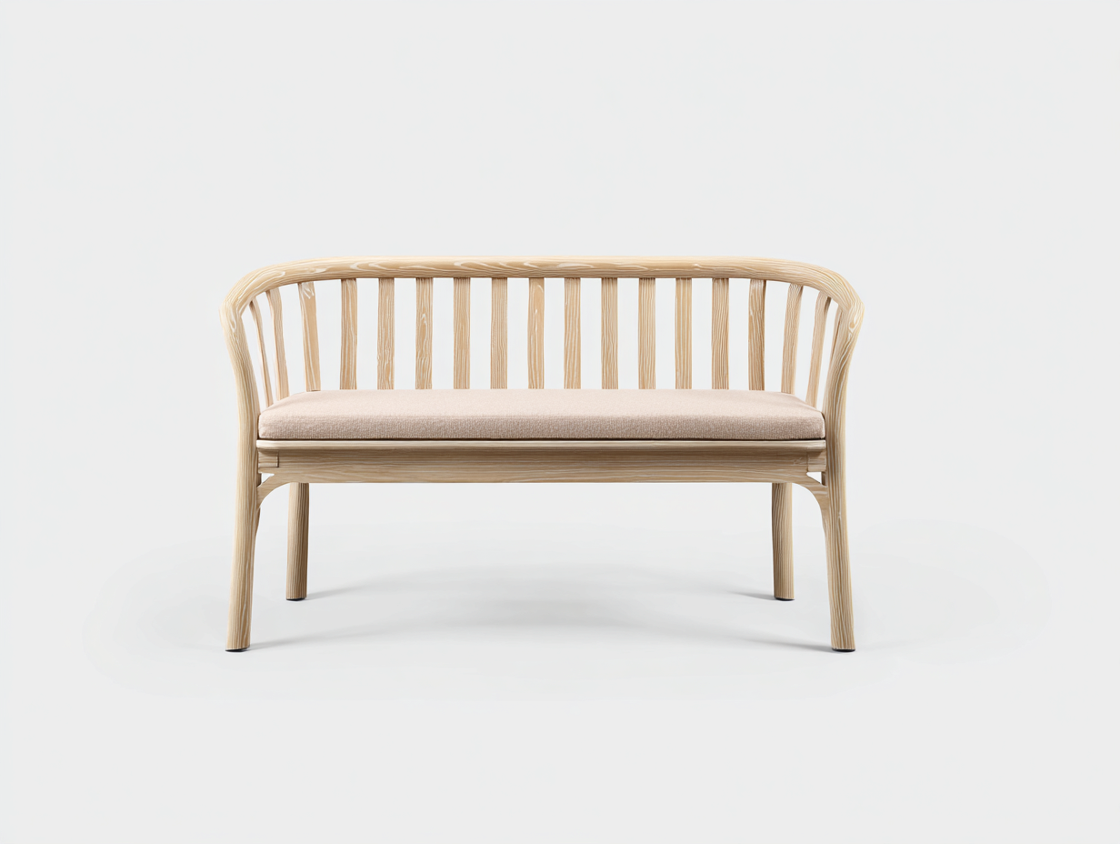 Wooden Garden Bench Solid Wood 160x50 x85cm - Natural Wood/Beige - Outdoor Seating Modern Design-Havenno