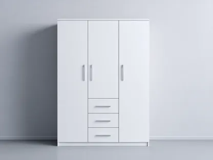 Wardrobe freestanding storage cabinet with doors and drawers 120x55x200 cm - white - modern bedroom storage design-Graceoli