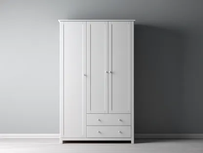 Wardrobes Wooden Hinged Door 120x55x190 cm - White - Classic Storage Design-Graceoli