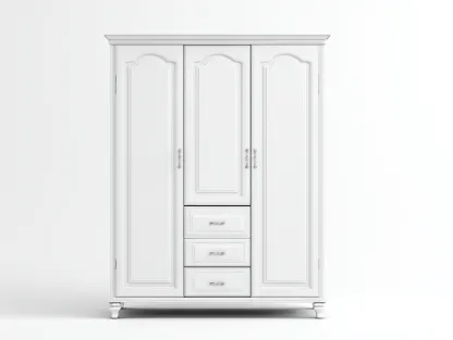 Wardrobes hinged door wardrobe with drawers 160x60x220 cm - White - classic storage design-Graceoli