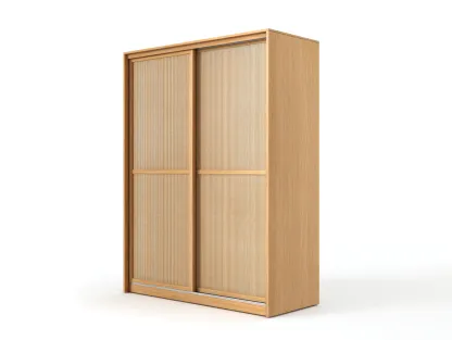 Wardrobes Wooden Sliding Door 180x60x200 cm - Oak - Modern Panel Design-Graceoli