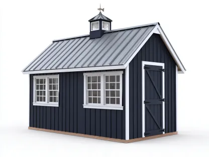 Tool Room wood and metal construction 260x200x240 cm - navy-white - classic outdoor design-Frameete