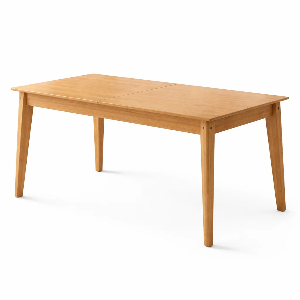 Extendable Rectangular Wooden Dining Table