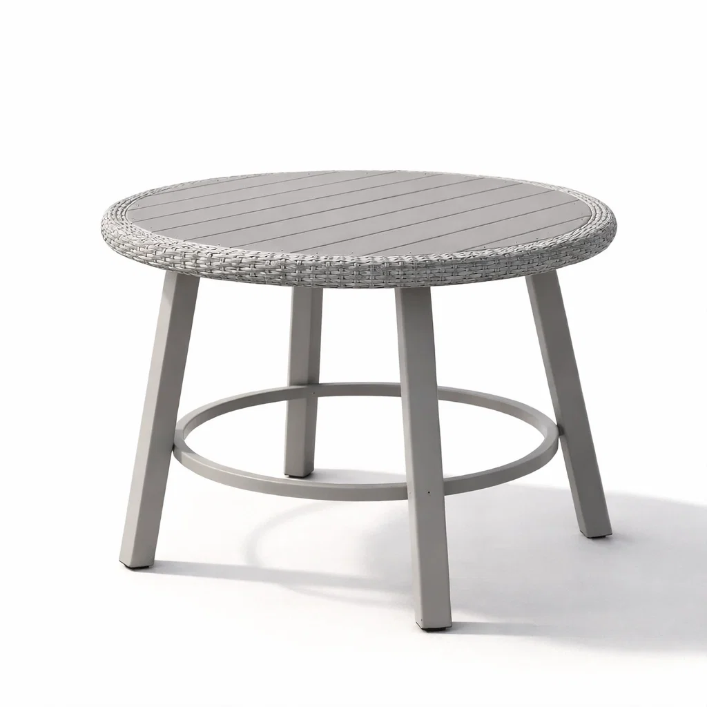 Round Outdoor Wicker Dining Table
