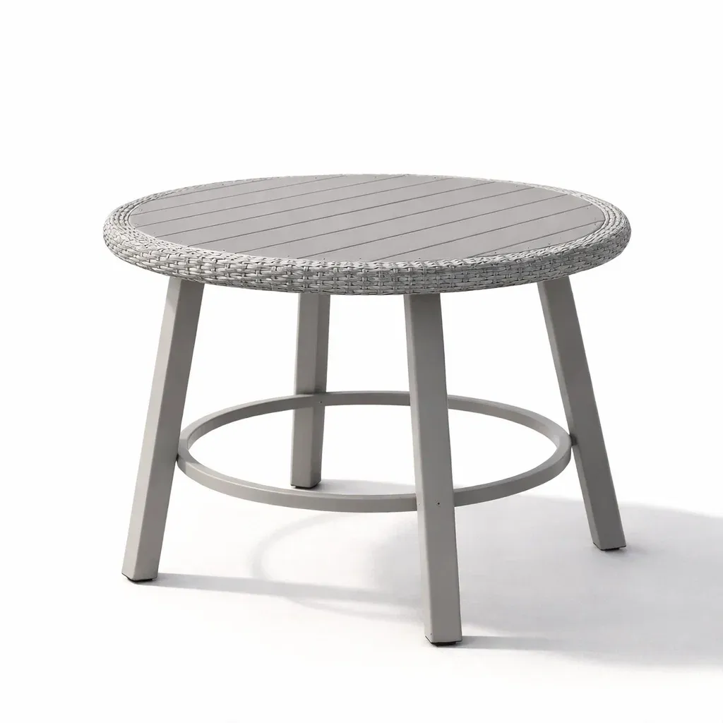 Round Outdoor Wicker Dining Table