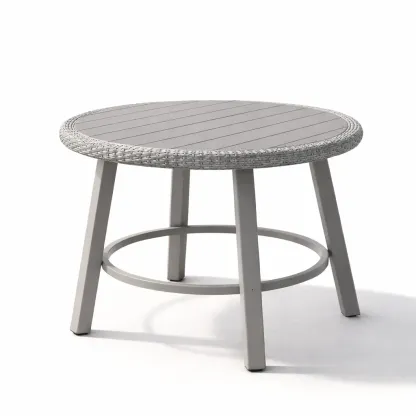 Round Outdoor Wicker Dining Table