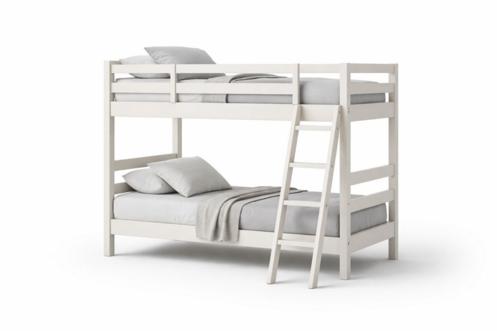 White Pine wood Twin Bunk Bed with Ladder