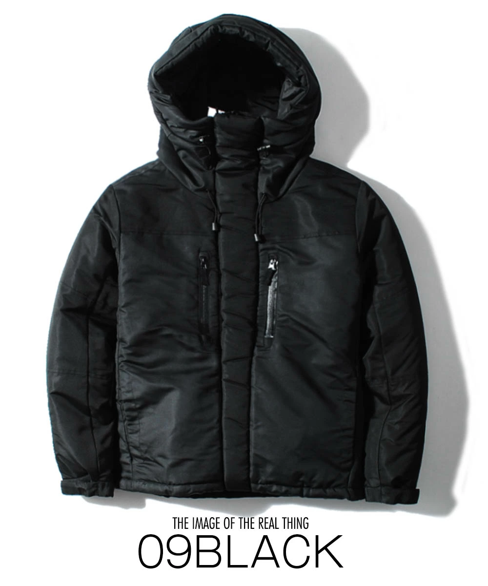 中綿ダウンジャケット メンズ バルトロ 中綿 化繊 ブラック アウター 冬物 フード バルトロライト マウンテン 軽量 高機能 保温性