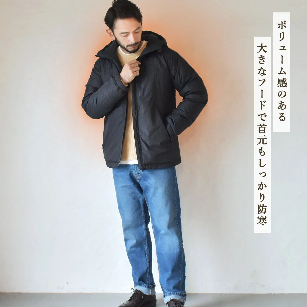ダウンジャケット 中綿ジャケット メンズ ヒーターなし 撥水 防風 防寒着 軽量 冬用アウター 雪対応 冬コート アウトドア ブラック 黒 無地 シンプル カジュアル 通勤 通学 ダウンパーカー 大きいサイズ