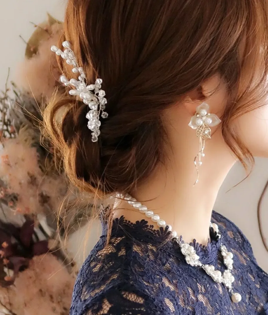 結婚式 ピアス 大ぶり イヤリング お呼ばれ アクセサリー セット可能 パーティー パール 揺れる