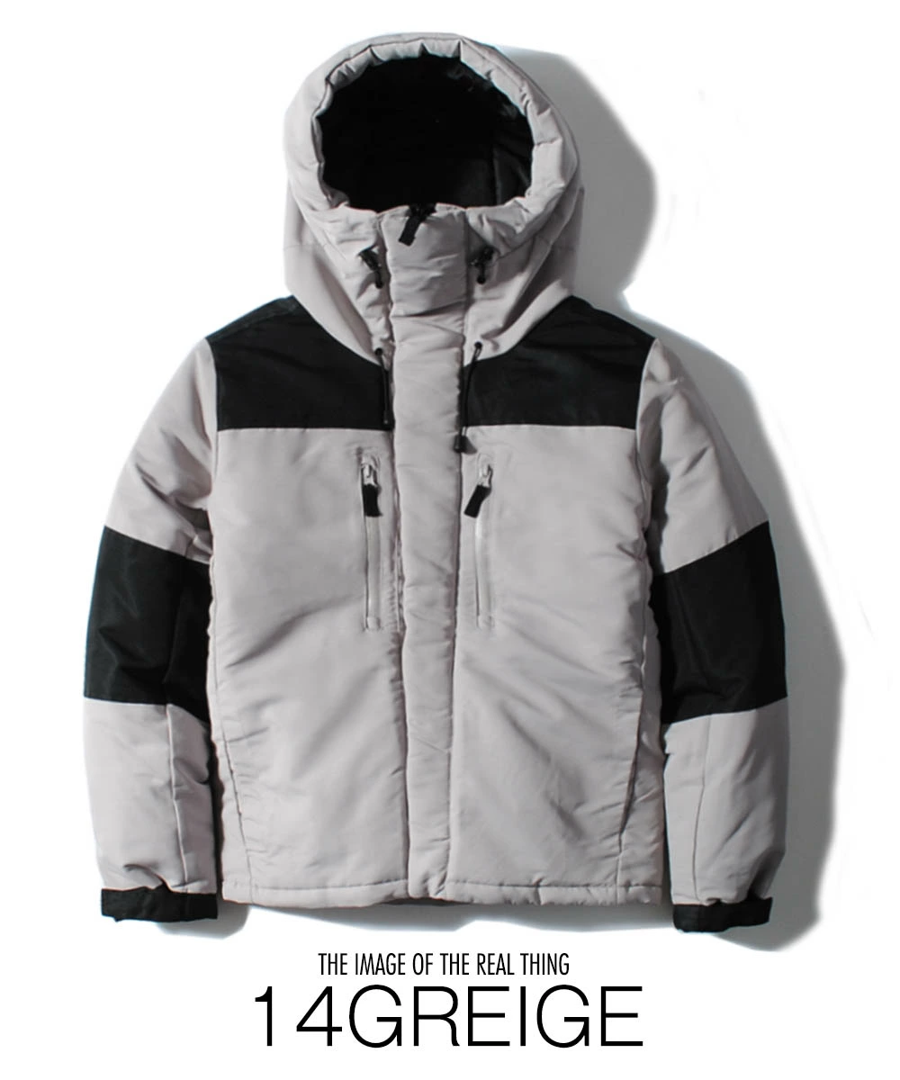 中綿ダウンジャケット メンズ バルトロ 中綿 化繊 ブラック アウター 冬物 フード バルトロライト マウンテン 軽量 高機能 保温性