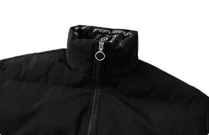 バンダナ柄 ダウン ジャケット ペイズリー柄 中綿ブルゾン