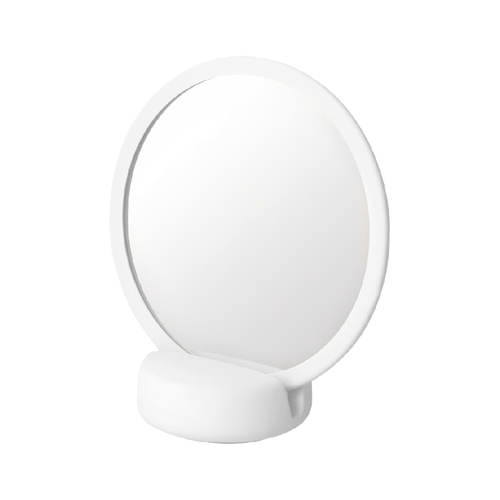 White Round Tabletop Mirror with Base-robertmargot.shop