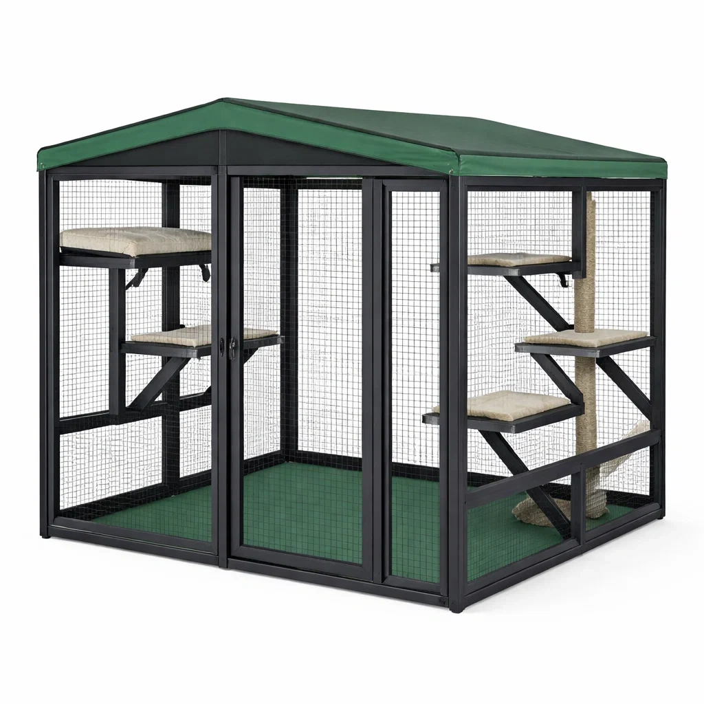 Cat cage Outdoor Large Aluminium Mesh Frame with Scratch Post-SOFARIKA