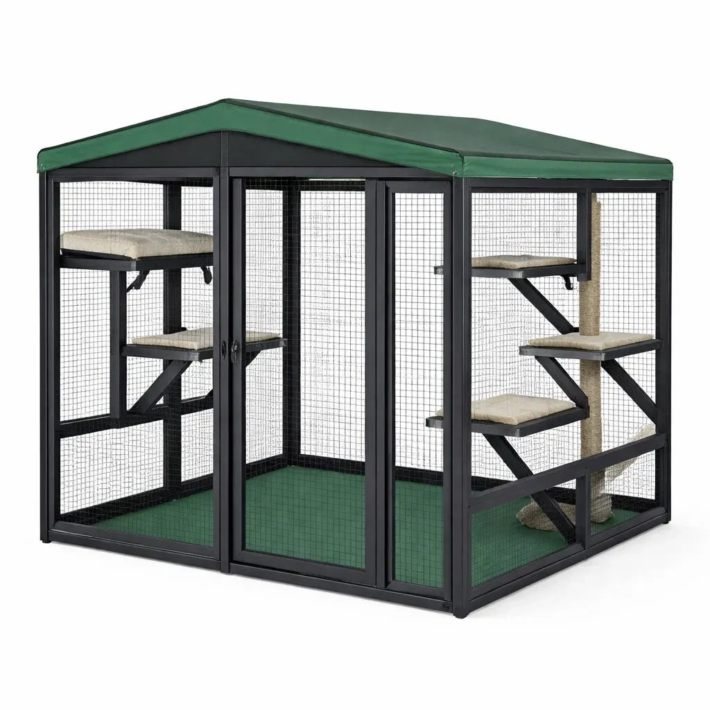 Cat cage Outdoor Large Aluminium Mesh Frame with Scratch Post-SOFARIKA