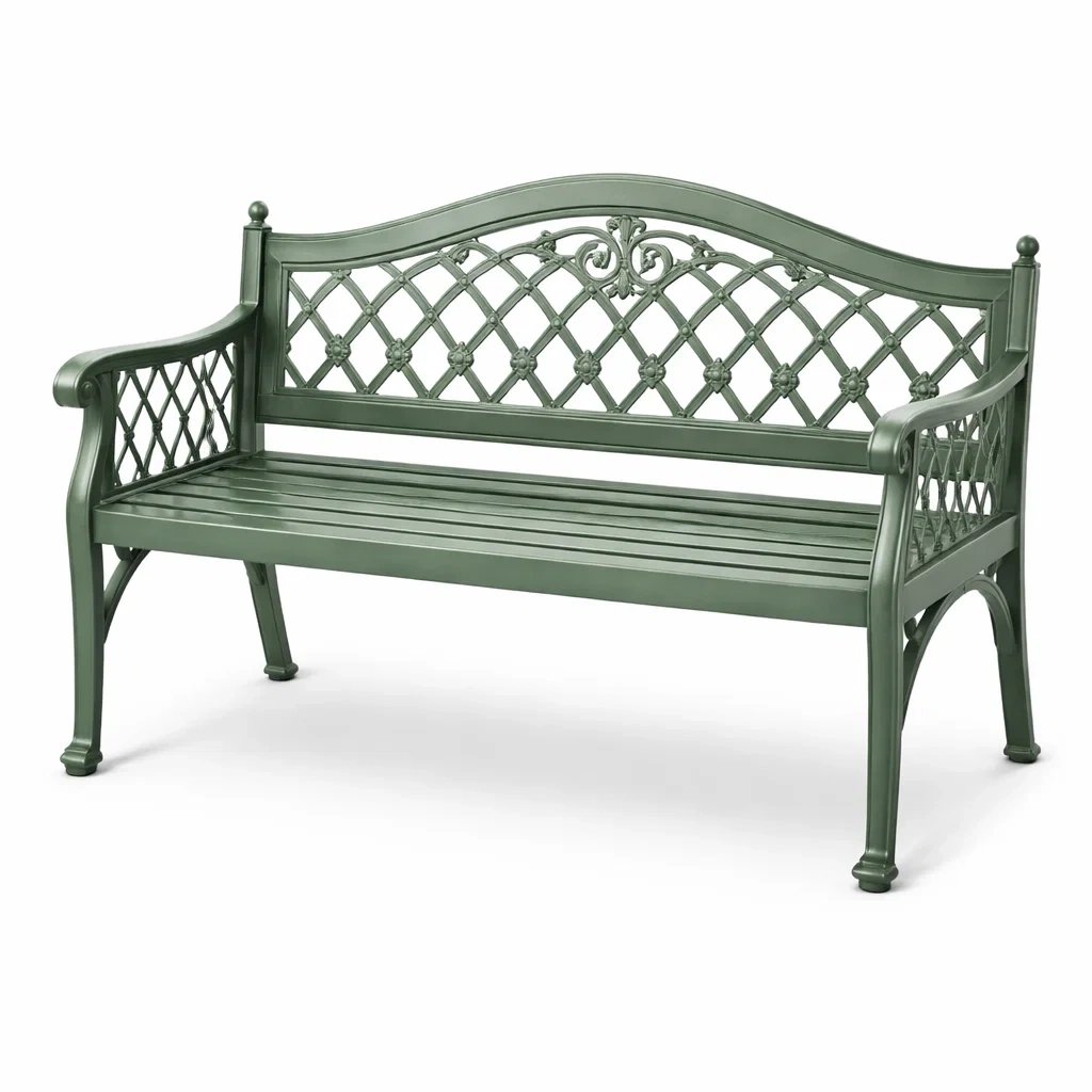 Bench Aluminium Outdoor with Decorative Backrest-SOFARIKA