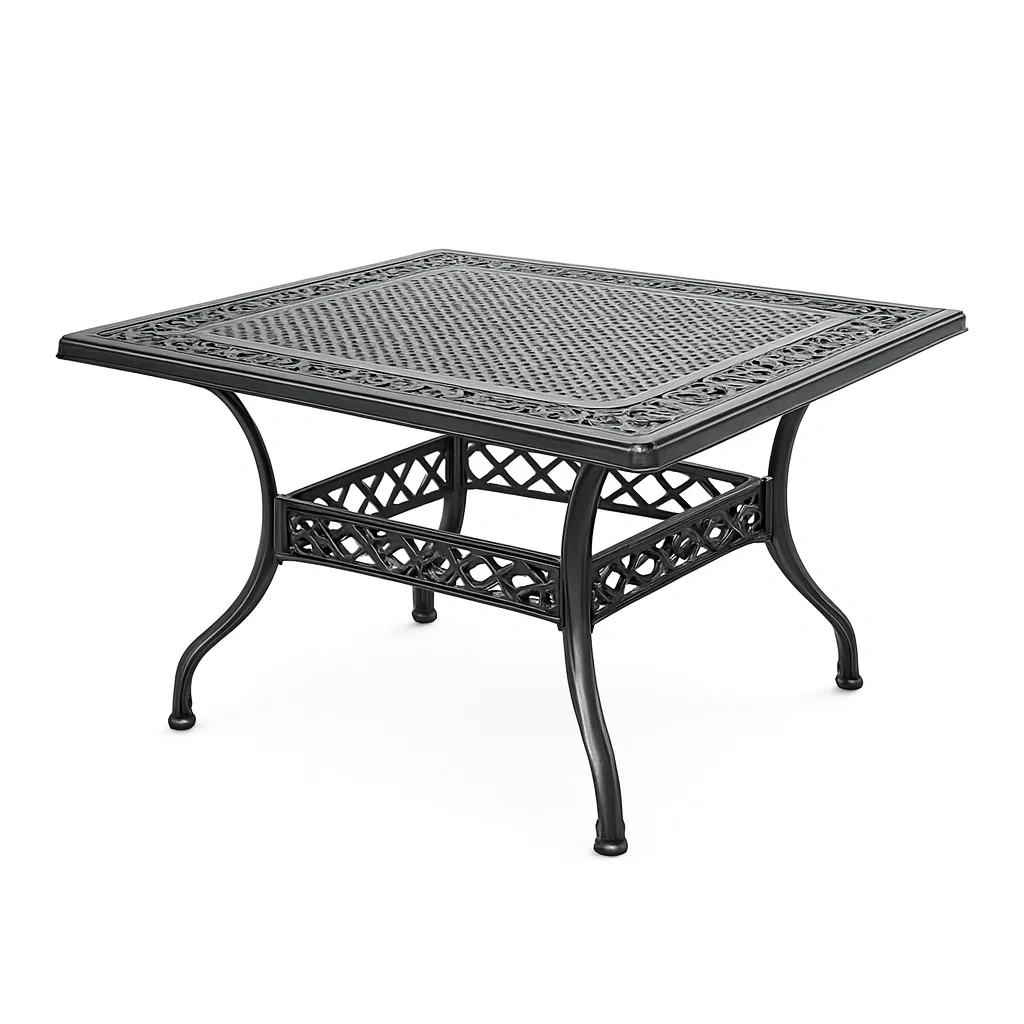 Table Square Outdoor Coffee Black Aluminium-SOFARIKA