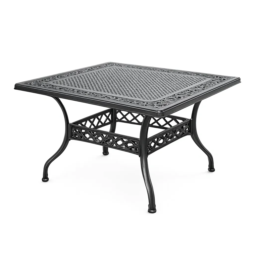 Table Square Outdoor Coffee Black Aluminium-SOFARIKA