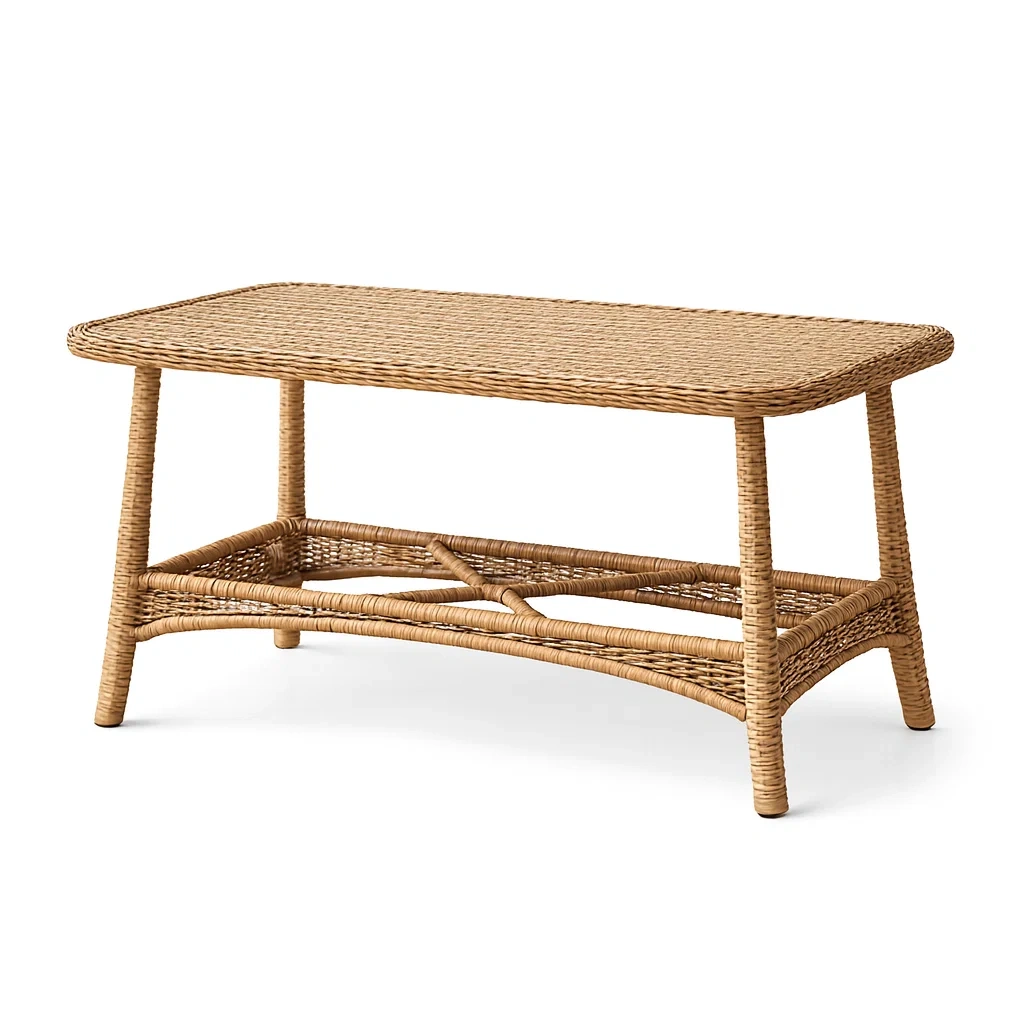 Table Natural Rattan Rectangular Coffee 100cm x 50cm x 45cm-SOFARIKA
