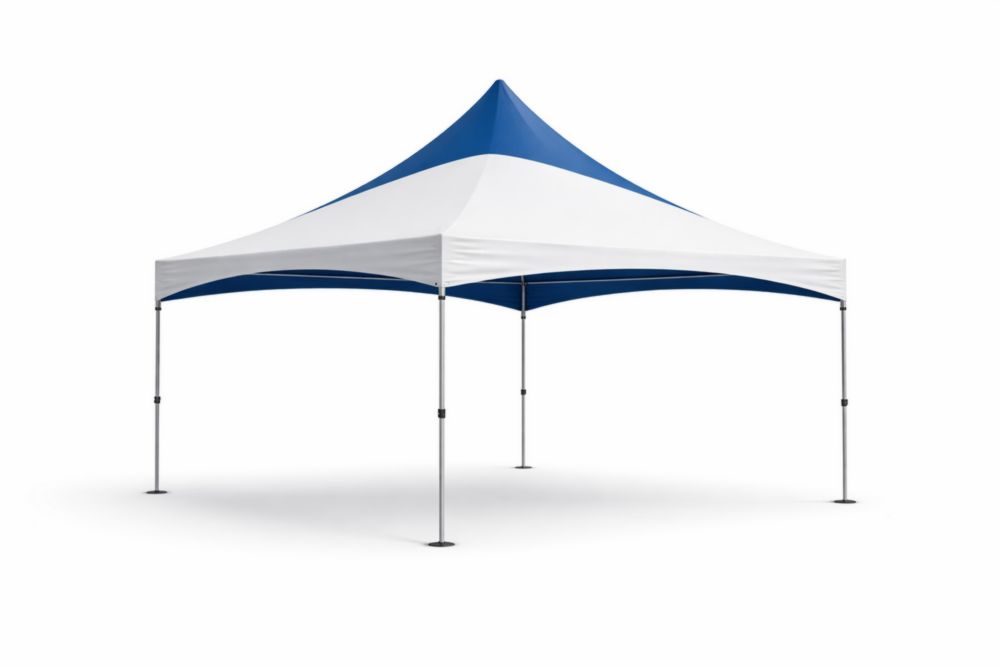 Outdoor Canopy Tent 3m x 3m Steel Frame Polyester Blue/White