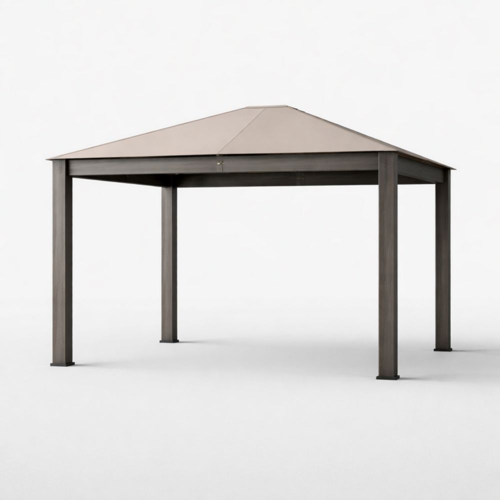 Outdoor Steel Frame Gazebo with Polyester Canopy 3m x 3m x 2.6m