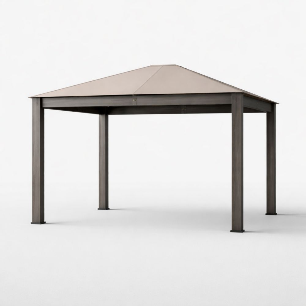 Outdoor Steel Frame Gazebo with Polyester Canopy 3m x 3m x 2.6m