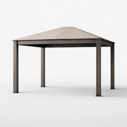 Outdoor Steel Frame Gazebo with Polyester Canopy 3m x 3m x 2.6m