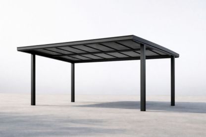 Aluminum Outdoor Carport Canopy Black 3m x 5m